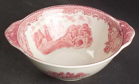 Old Britain Castles Pink (Crown Made In England) Lugged Fruit/Dessert (Sauce) Bowl