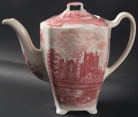 Old Britain Castles Pink (Crown Made In England) Coffee Pot & Lid by Johnson Brothers