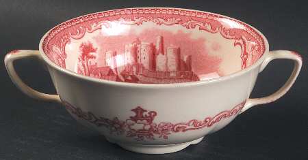 Old Britain Castles Pink (Crown Made In England) Flat Cream Soup Bowl