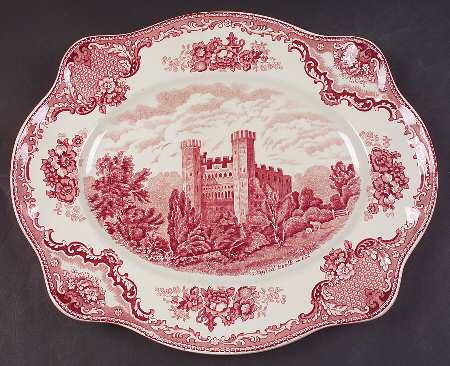 Old Britain Castles Pink (Crown Made In England) 15" Oval Serving Platter