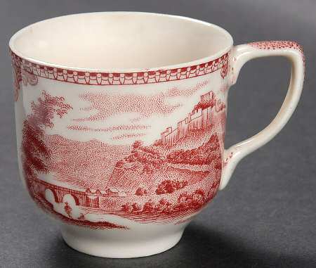 Old Britain Castles Pink (Crown Made In England) Flat Demitasse Cup