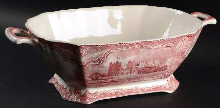Old Britain Castles Pink (Crown Made In England) Rectangular Tureen No Lid