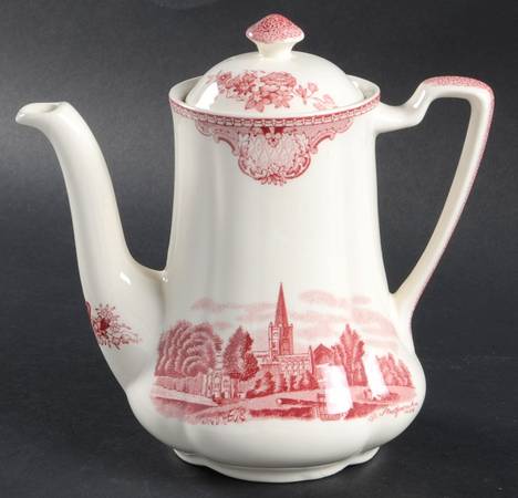 Old Britain Castles Pink (Crown Made In England) Mini Coffee Pot & Lid