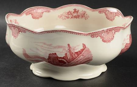 Old Britain Castles Pink (Crown Made In England) 8" Salad Serving Bowl
