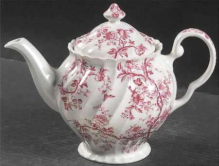 Old Bradbury Pink Teapot & Lid