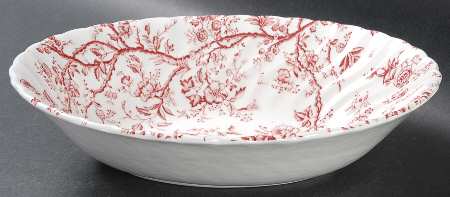 Old Bradbury Pink 9" Oval Vegetable Bowl