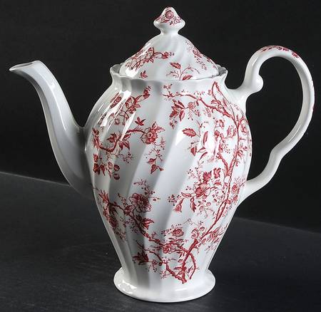 Old Bradbury Pink Coffee Pot & Lid