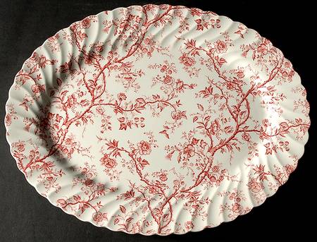 Old Bradbury Pink 13" Oval Serving Platter