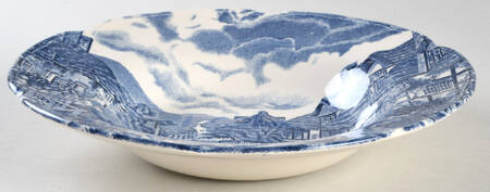 Olde English Countryside Blue Large Rim Soup Bowl