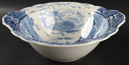 Olde English Countryside Blue Tureen No Lid