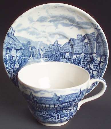 Olde English Countryside Blue Joke Cup & Saucer Set
