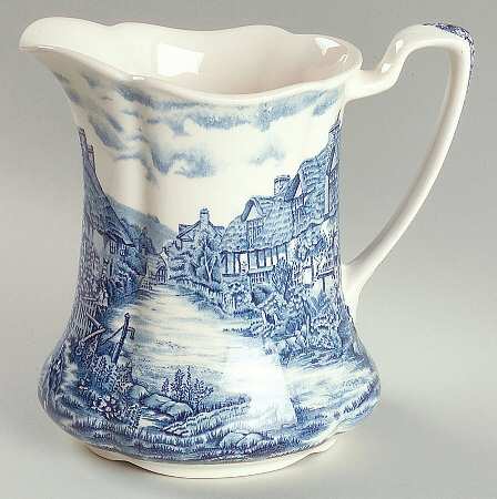 Olde English Countryside Blue Pitcher