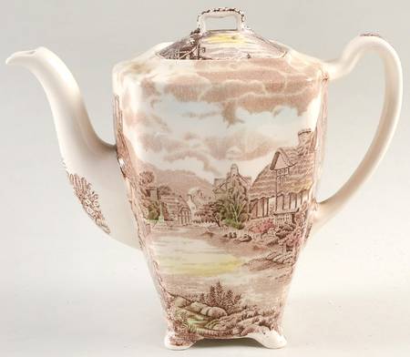 Olde English Countryside Brown Multicolor Coffee Pot & Lid