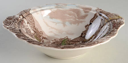 Olde English Countryside Brown Multicolor Round Vegetable No Lid