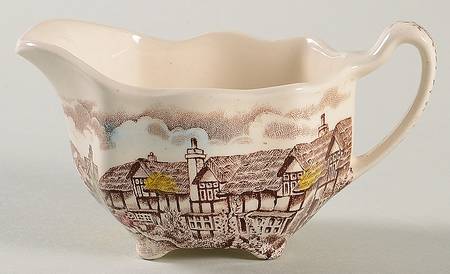 Olde English Countryside Brown Multicolor Mini Creamer