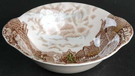 Olde English Countryside Brown Multicolor Lugged Cereal Bowl