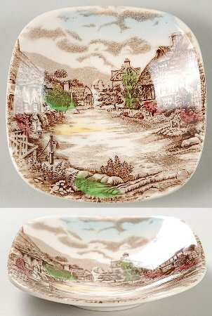 Olde English Countryside Brown Multicolor Small Ashtray