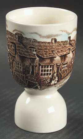 Olde English Countryside Brown Multicolor Double Egg Cup