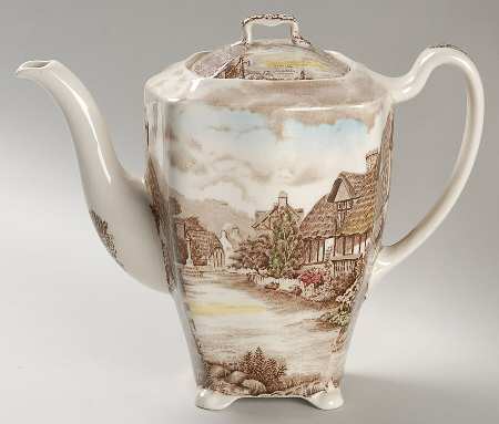 Olde English Countryside Brown Multicolor Coffee Pot & Lid