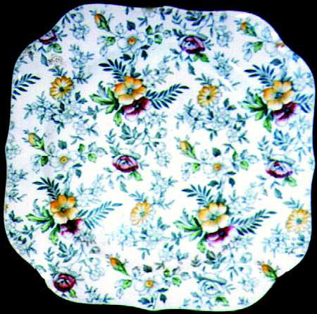 Old English Chintz Green Multicolor Salad Plate