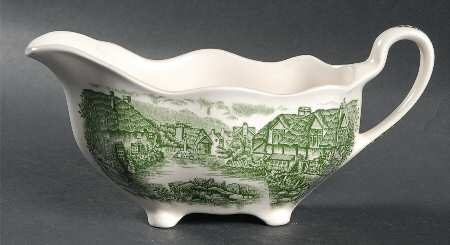 Olde English Countryside Green Gravy Boat