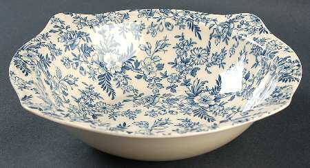 Old English Chintz Blue 8" Round Vegetable Bowl