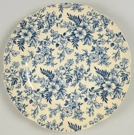 Old English Chintz Blue Salad Plate