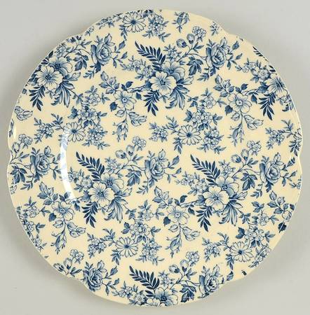 Old English Chintz Blue Luncheon Plate