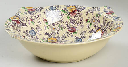 Old English Chintz Lavender Multicolor (Sovereign) 9" Round Vegetable Bowl