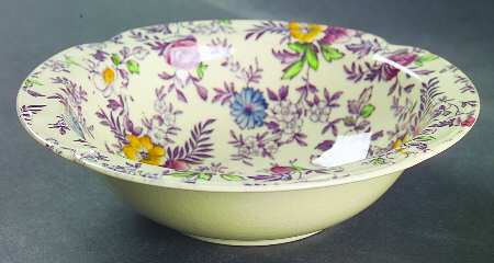 Old English Chintz Lavender Multicolor (Sovereign) Rim Cereal Bowl