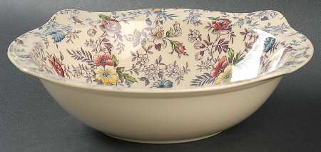 Old English Chintz Lavender Multicolor (Sovereign) 8" Round Vegetable Bowl