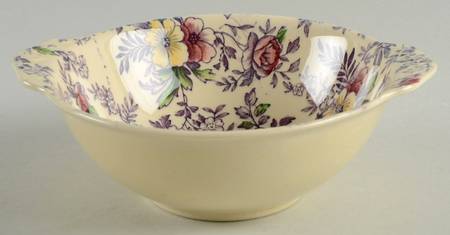 Old English Chintz Lavender Multicolor (Sovereign) Lugged Fruit/Dessert (Sauce) Bowl