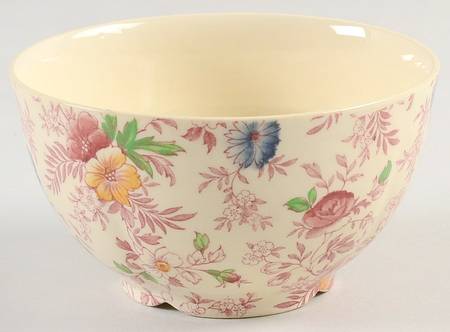 Old English Chintz Pink Multicolor Cranberry Bowl