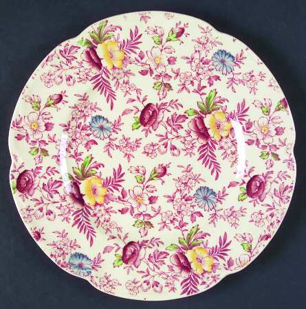 Old English Chintz Pink Multicolor Salad Plate