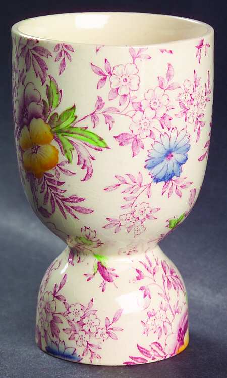 Old English Chintz Pink Multicolor Double Egg Cup