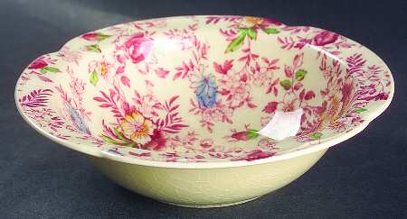 Old English Chintz Pink Multicolor Rim Cereal Bowl