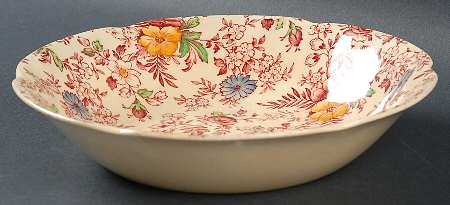 Old English Chintz Pink Multicolor Coupe Soup Bowl
