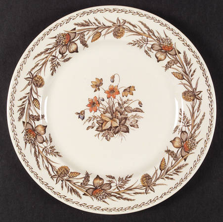 Old English Clover Brown Multicolor by Johnson Brothers
