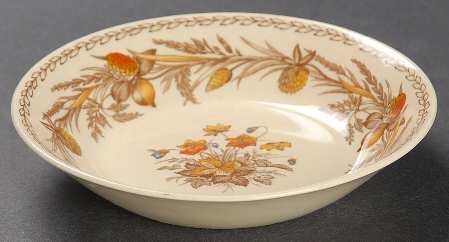 Old English Clover Brown Multicolor Fruit/Dessert (Sauce) Bowl