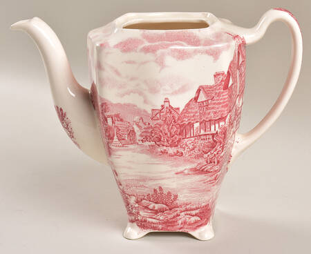 Olde English Countryside Pink Coffee Pot No Lid
