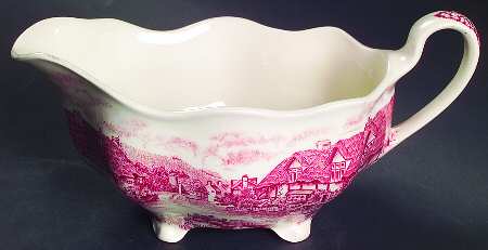 Olde English Countryside Pink Gravy Boat