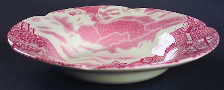 Olde English Countryside Pink Large Rim Soup Bowl