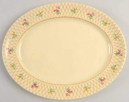 Old English Trellis 10" Oval Serving Platter
