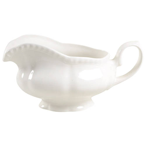 Old English White (Undecorated) Gravy Boat