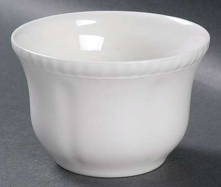 Old English White (Undecorated) Open Sugar Bowl