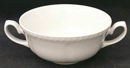 Old English White (Undecorated) Flat Cream Soup Bowl