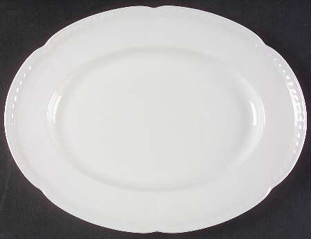 Old English White (Undecorated) 12" Oval Serving Platter