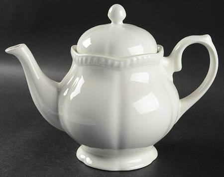 Old English White (Undecorated) Teapot & Lid