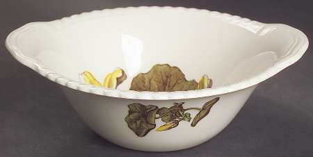 Old Flower Prints Lugged Cereal Bowl