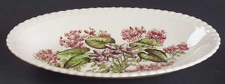 Old Flower Prints Relish/Gravy Underplate